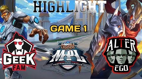 HIGHLIGHT GEEK FAM VS ALTER EGO ||  GAME 1 || MPL SEASON 8