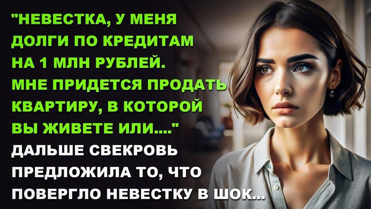 Невестка, у меня долги по кредитам на 1 мл.р. Мне придется продать квартиру, в которой вы живете