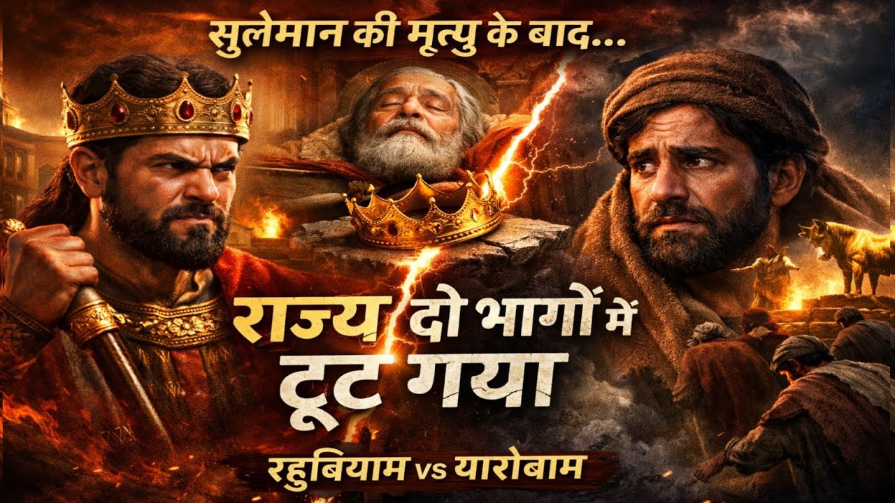 राजा सुलैमान के बाद इस्राएल क्यों टूटा? | रहूबियाम vs यारोबाम | Bible Story hindi 