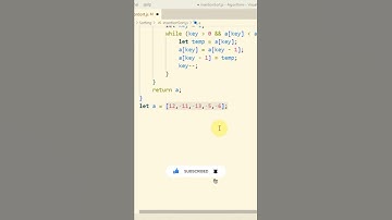 Insertion Sort Algorithm In Javascript | letsbug #shorts
