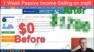 I sold my EA in the mql5 Market for 1 Week and made ___$!! *Life Changing*