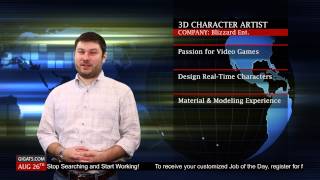 Gigats Job of The Day - Blizzard Entertainment - 3D Character Artist