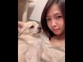 寺本莉緒と寝そうな犬🐕