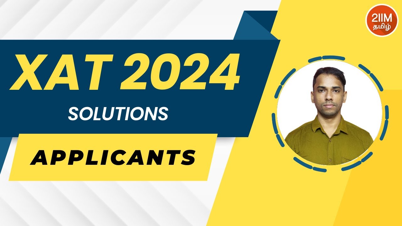 XAT 2024 QADI Solutions | Applicants | 2IIM Tamil CAT Prep - YouTube