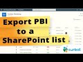 Export power bi data to a sharepoint list