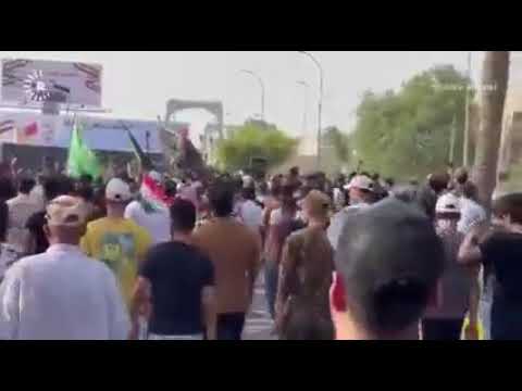 فيديو بدء تظاهرة أنصارالإطار التنسيقي قرب المنطقة الخضراء