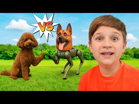 Desafío Perro Robot VS Perro Real + 4 Historias Increíbles para Niños
