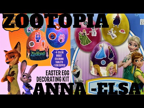 Download Disney Frozen | Disney Zootopia | Easter Egg Coloring Decorating | Queen Elsa & Princess Anna ...