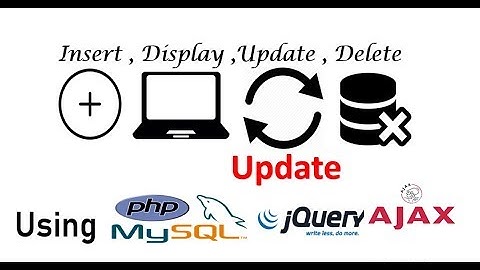 Update Data Using Jquery Ajax PHP And Mysql