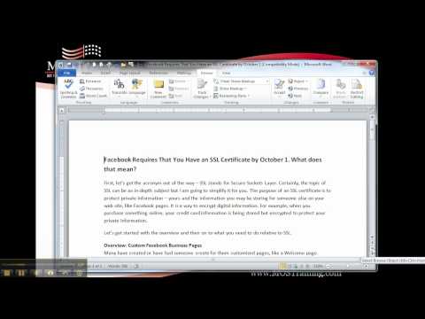 How To Use The Microsoft Word Select Browse Object by Donna Gilliland MOSTraining