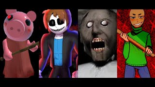 Piggy VS Bakon VS Granny VS Baldi - Versus de 4 Personajes