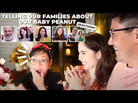 TELLING OUR FAMILIES ABOUT OUR BABY PEANUT (REACTIONS) | Jessy Mendiola