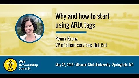 Why and How to Start Using ARIA Tags