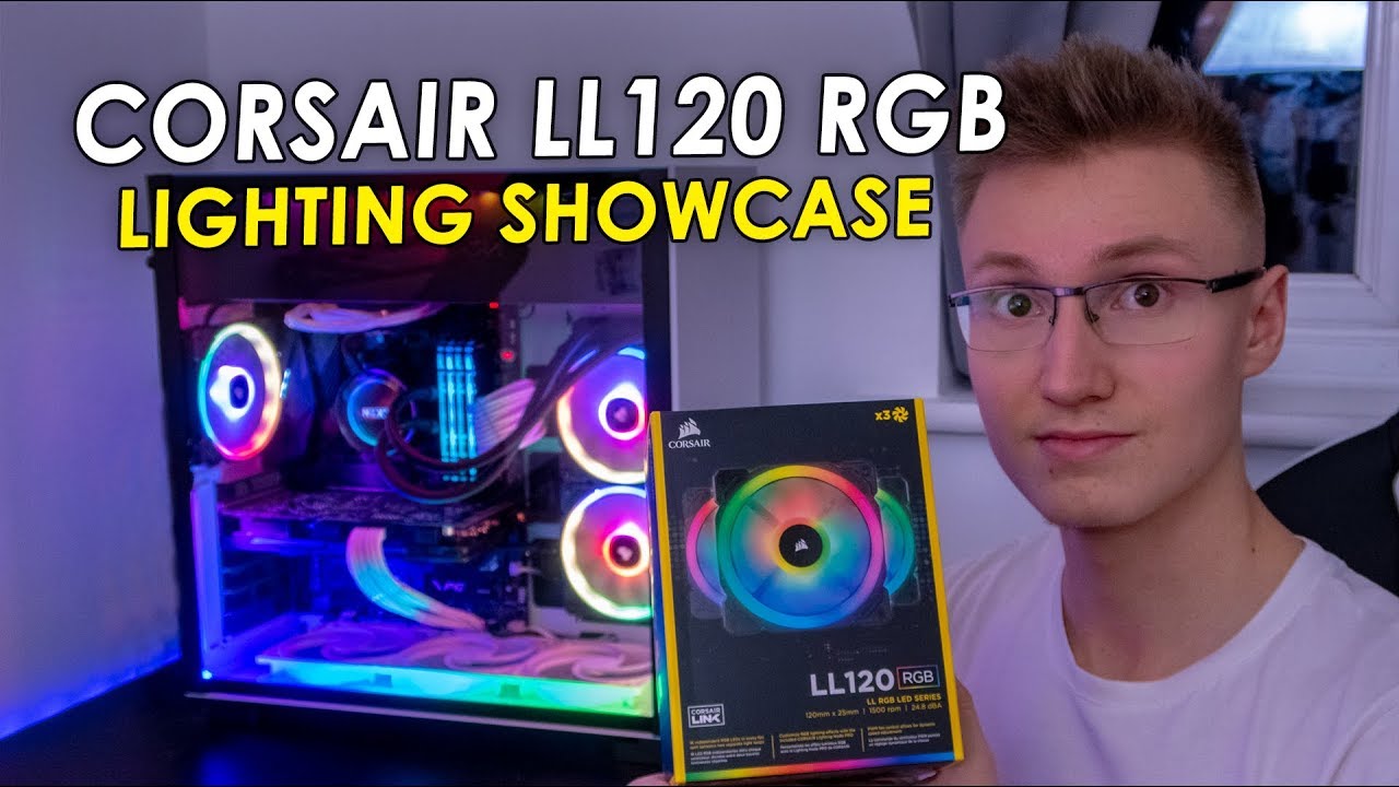 Corsair LL120 RGB Lighting Showcase + Thermal Performance (Before After) - YouTube