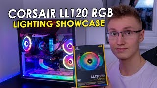 Corsair LL120 RGB Lighting Showcase + Thermal Performance (Before & After)