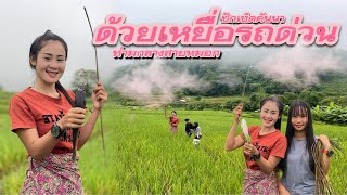 The way of hill tribe life EP.159Three brothers use fishing rod trap to make baked fish in tank menu