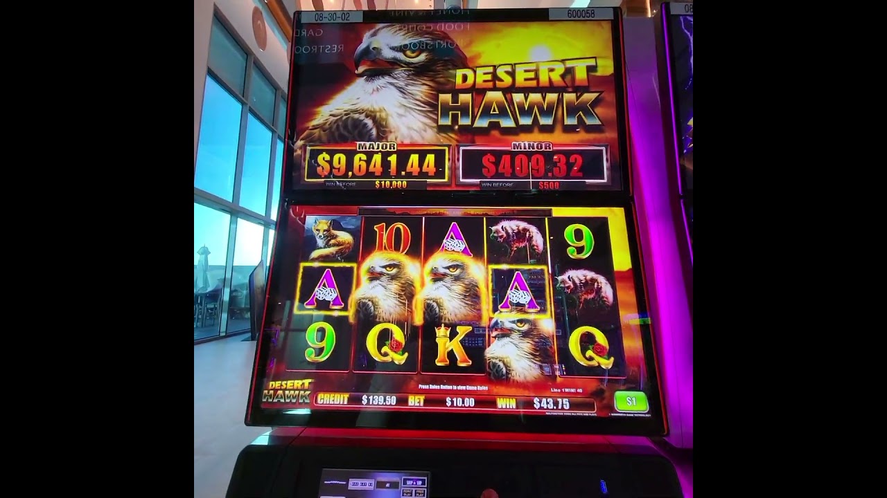 Must hit by $499.99... Desert Hawk slot, dollar bets, good win