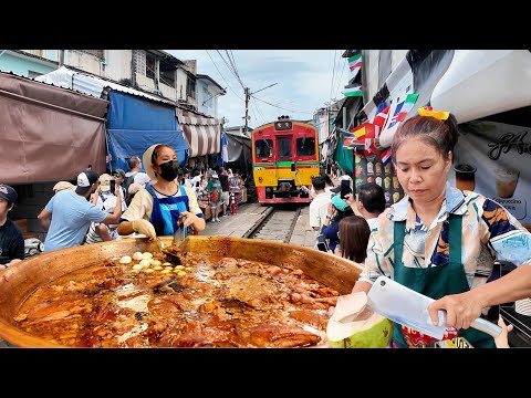 Epic Thai Street Food Tour | Maeklong Railway Market to Terminal 21 Bangkok
