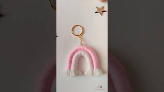 This DIY Macrame Keychain Is So Easy & Cute ✨🔑#shorts