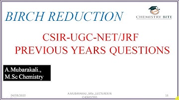 CSIR-UGC-NET/JRF PREVIOUS YEARS QUESTIONS (BIRCH REDUCTION)-PART-1