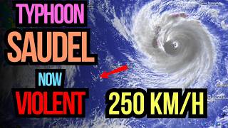 Violent Typhoon Saudel today 23 August 2026| Severe landfall Okinawa Japan | Bagyo | Taiwan typhoon