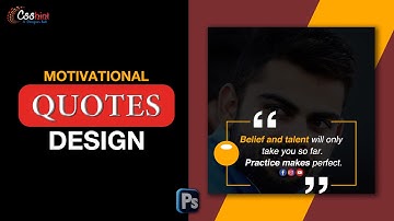 How To Make A Motivational Quote Design in Photoshop | Motivation quotes design in photoshop