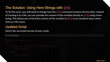 Resolving the grep: No such file or directory Error in Bash Scripts