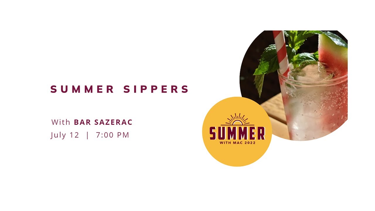 Image for Summer Sippers with Jennifer and Kyle from Bar Sazerac webinar
