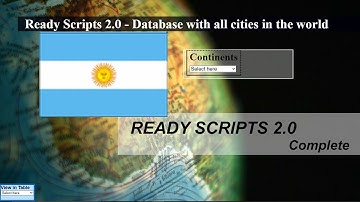 List of cities and provinces in Argentinian database - Ready Scripts 2.0