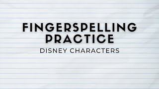 Disney Characters 1 Fs Practice 60 Bpm