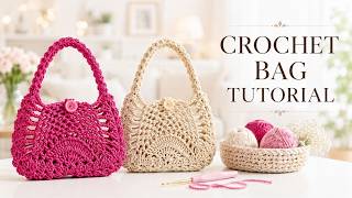 Elegant Crochet Bag Tutorial 🌸 Easy Lace Handbag for Beginners