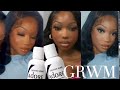 GRWM+ HOW TO DYE YOUR WIG JET BLACK using water colour method