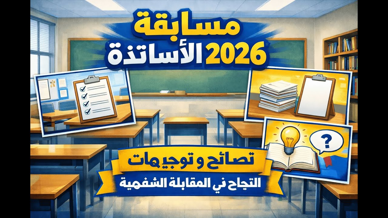 التحضير للمقابلة الشفهية لمسابقة الأساتذة 2026 -- نصائح و توجيهات