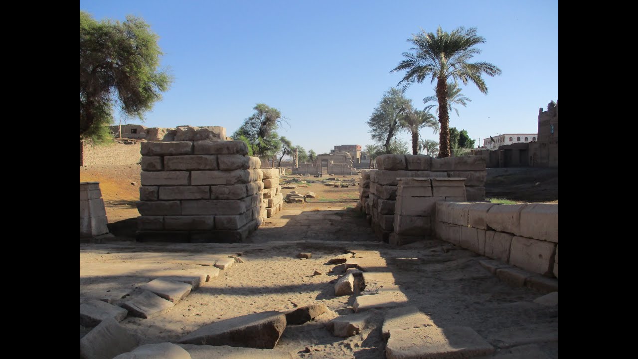 Temple of Montu at El-Tod.معبد مونتو في الطود .Thutmose III Barque Station.Sphinx Avenue.The Quay