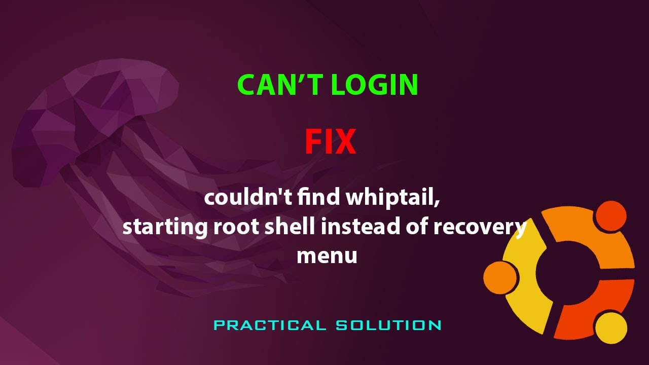 UBUNTU FIX: couldn't find whiptail, starting root shell instead of ...