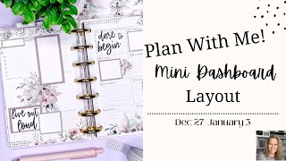 Plan With Me! | Mini Happy Planner | Dashboard Layout | First Spread in New Planner 2022