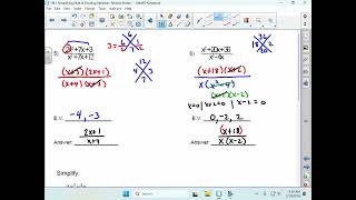 U9 1 Simplifying Mult & Dividing Rationals  Revised Notes