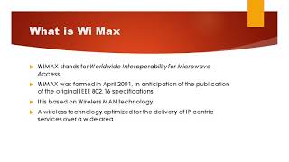 Wimax technology