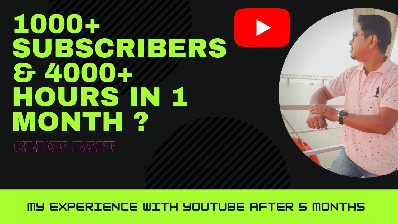 How to get 1000 Subscribers & 4000 hours on YouTube | My Experience ...
