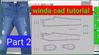 how to Draft a pant pattern! |making  | (Part 2) Winda cad basic tutorial