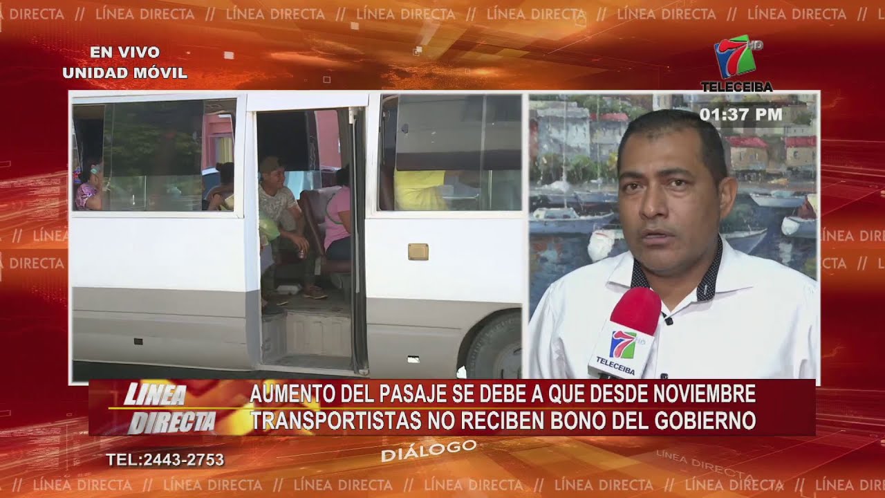 Aumento del pasaje se debe a que desde noviembre transportistas no reciben bono del Gobierno