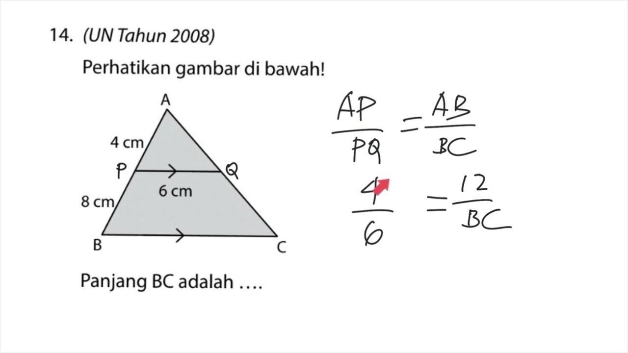 Perhatikan gambar, panjang BC adalah - YouTube