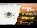 Learn Bearing Plate In Fusion 360| HOUSEING BEARING | WITH BEARING DESIGN| #autodeskfusion360