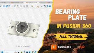 Learn Bearing Plate In Fusion 360| HOUSEING BEARING | WITH BEARING DESIGN| #autodeskfusion360
