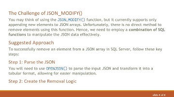 How to Remove an Element from a JSON Array in SQL Server by Condition