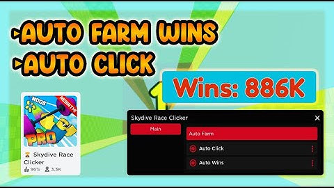 🏆 SKYDIVE RACE CLICKER SCRIPT ✧ Auto farm wins ✧ Auto Click [ROBLOX]