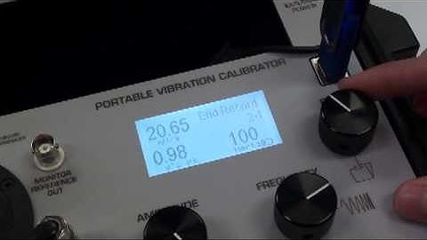 Portable Vibration Calibrator - Saving to USB - 9110D