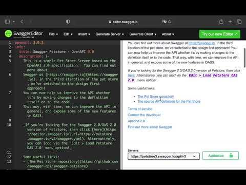 Swagger OpenAPI / API Editor Demo - YouTube
