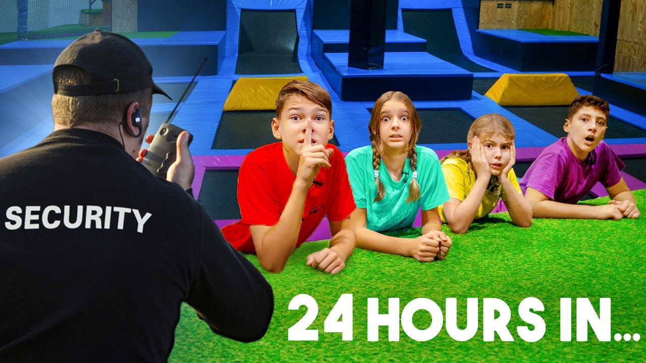 Иван: Ночной Челлендж на 24 Часа в Батутном Парке