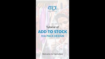 How to add stock via Pack Design in VastraApp!?